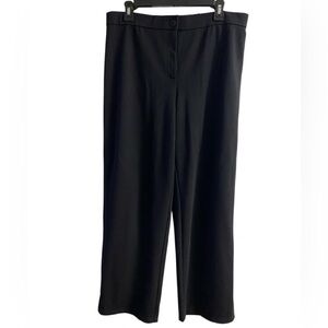 Eileen Fisher Flex Ponte Tencel Black Wide-Leg Trousers Large NWT